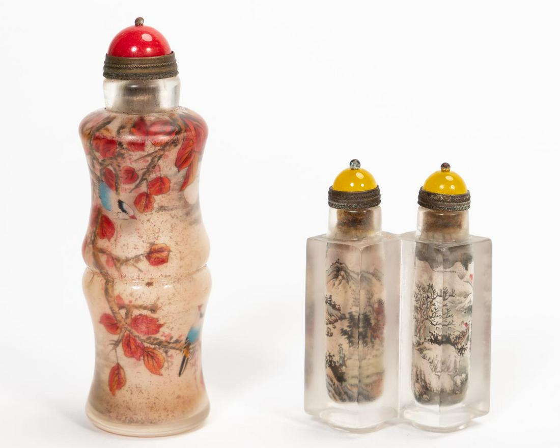 TWO CHINESE INSIDE-PAINTED SNUFF BOTTLES, 20TH C. (1 of 10)