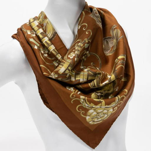 Hermes Tigre Royal Beaded Silk & Cashmere Scarf