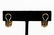 PAIR 18K GOLD & MULIT-STONE EARRINGS, HALF HOOPS - 2
