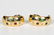 PAIR 18K GOLD & MULIT-STONE EARRINGS, HALF HOOPS - 3