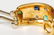 PAIR 18K GOLD & MULIT-STONE EARRINGS, HALF HOOPS - 6