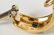 PAIR 18K GOLD & MULIT-STONE EARRINGS, HALF HOOPS - 7