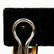 PAIR 18K GOLD & MULIT-STONE EARRINGS, HALF HOOPS - 9