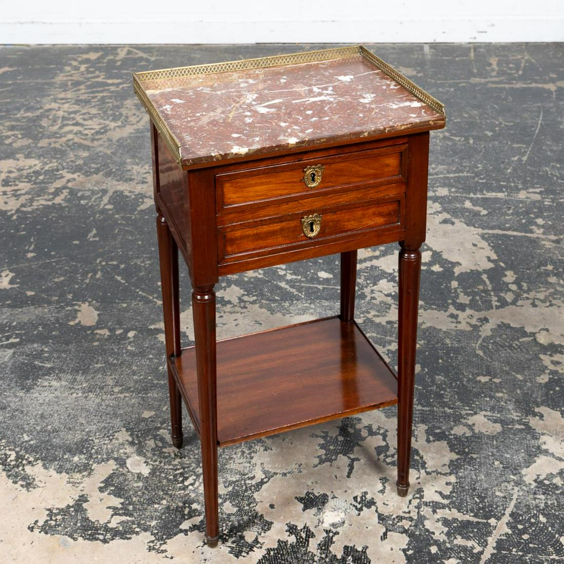 EARLY 20TH C., FRENCH MARBLE TOP SIDE TABLE (1 of 7)