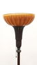 PAIR, ART DECO CAST IRON & GLASS TORCHIERE LAMPS - 2