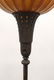 PAIR, ART DECO CAST IRON & GLASS TORCHIERE LAMPS - 3
