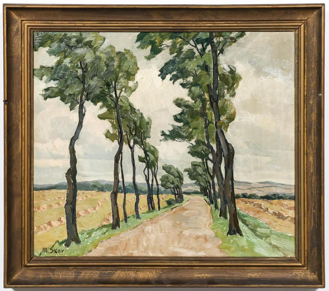 MARIUS SKOV, DANISH LANDSCAPE, OIL ON CANVAS (1 of 9)