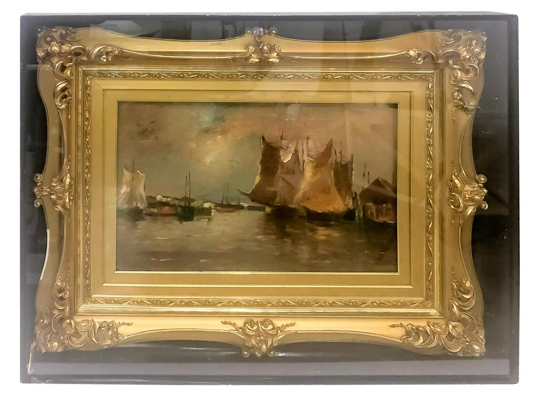 CONTINENTAL SCHOOL, MARITIME IMPRESSIONIST OIL (1 of 6)