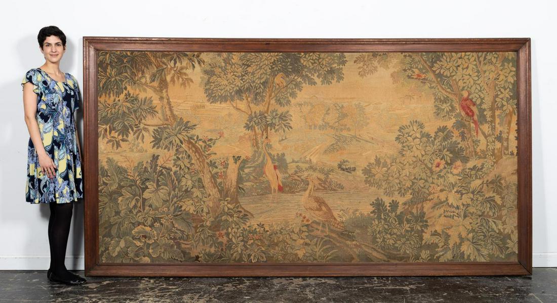 ANTIQUE PALATIAL VERDURE TAPESTRY WITH BIRDS (1 of 7)
