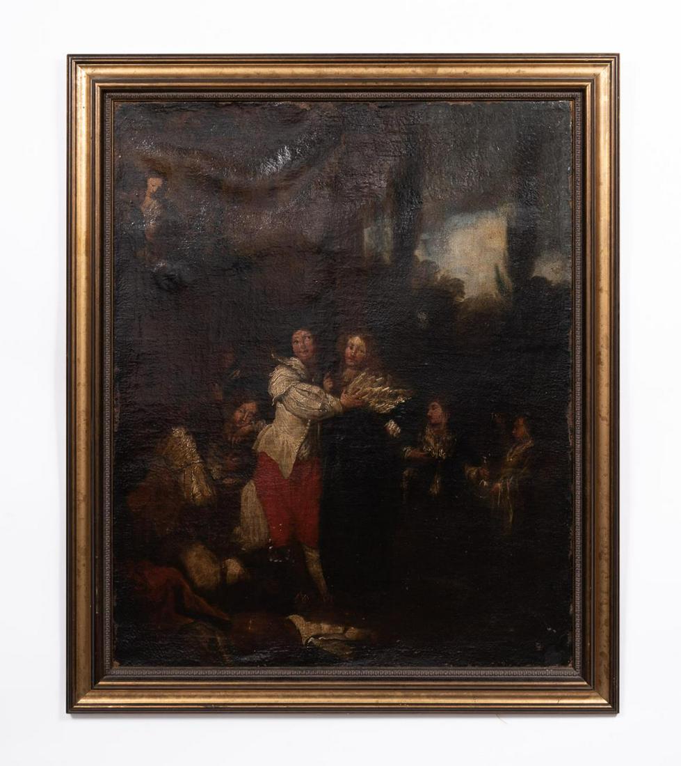 18TH/19TH C. ALLEGORICAL OIL, CONTINENTAL SCHOOL (1 of 3)