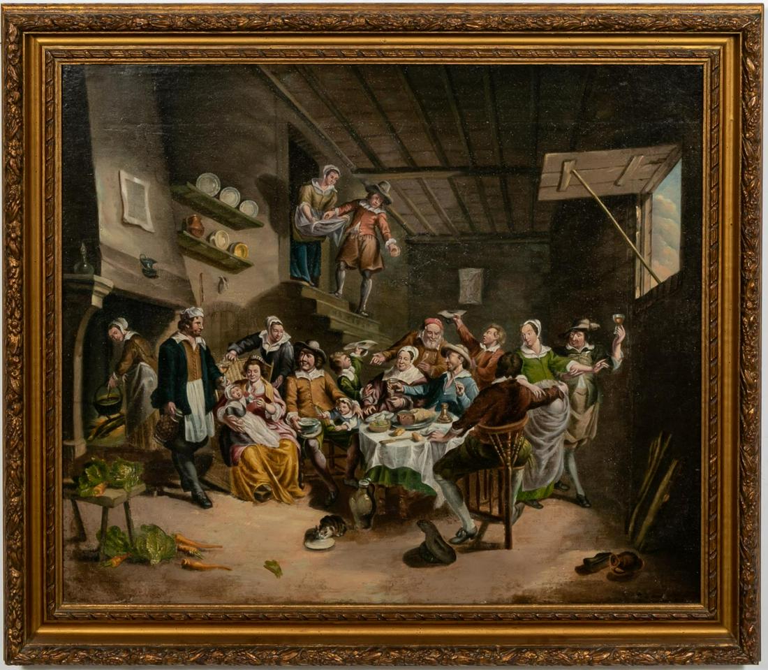 18TH C. INTERIOR TAVERN OIL, AFTER WILLEM VAN HERP (1 of 3)
