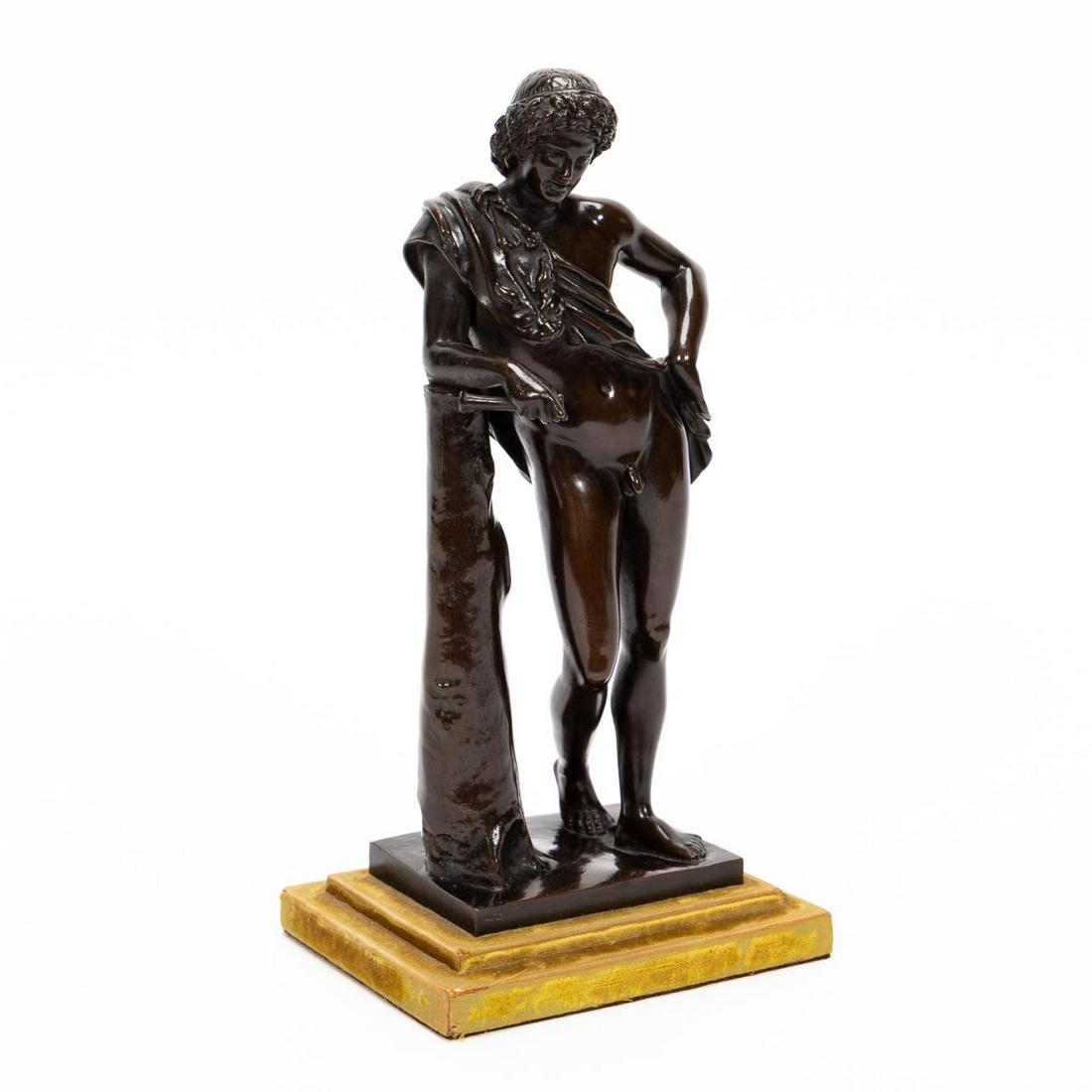 19TH C., GRAND TOUR BRONZE OF APOLLO AFTER ROHRICH (1 of 6)