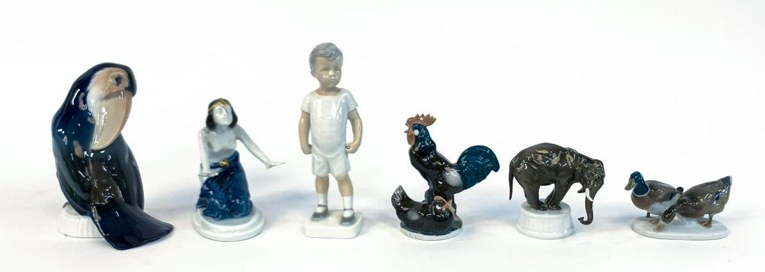 SIX, CONTINENTAL PORCELAIN FIGURINES, ROSENTHAL (1 of 17)