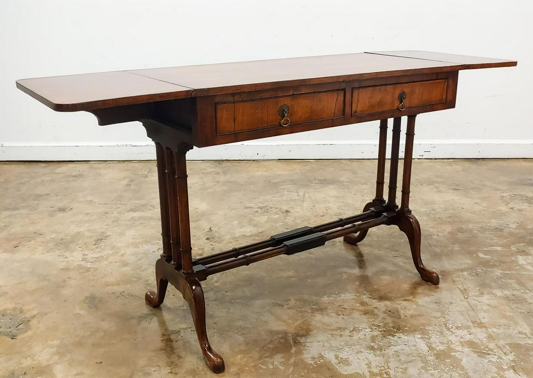 WARING & GILLOW, EDWARDIAN TWO DRAWER SOFA TABLE (1 of 11)