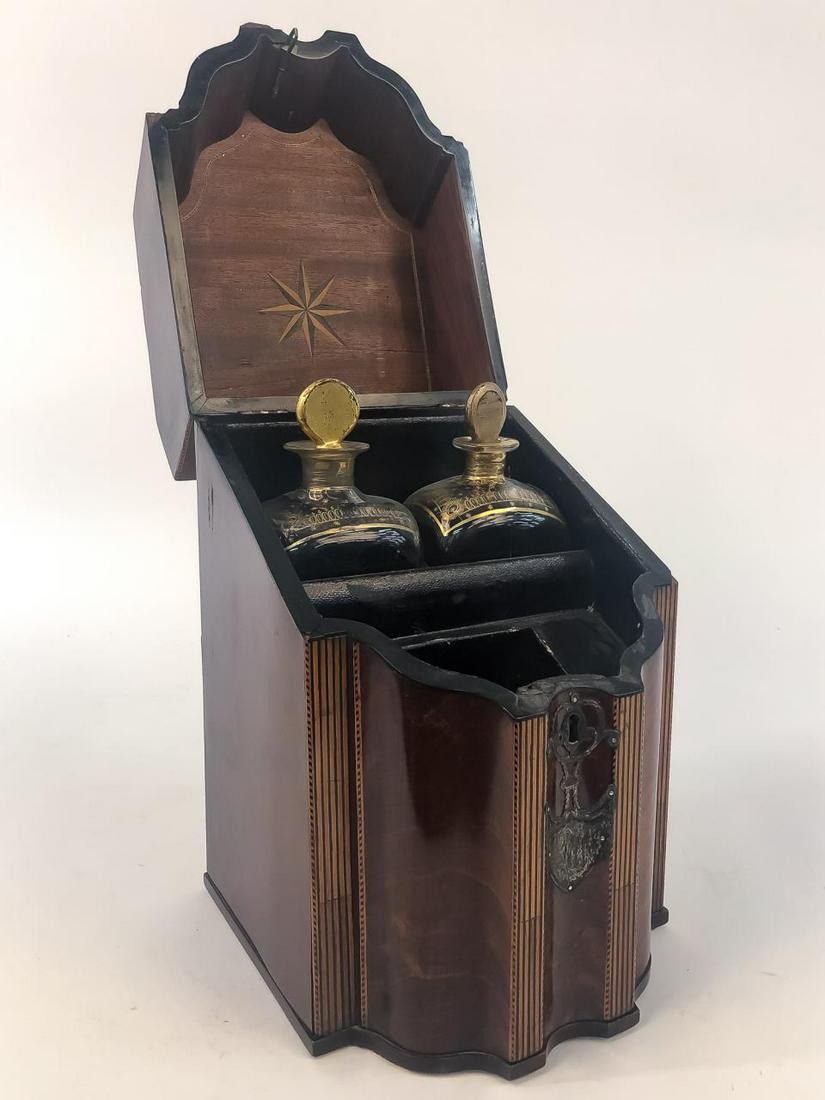 GEORGE III, ENGLISH MAHOGANY CONVERTED KNIFE BOX (1 of 8)