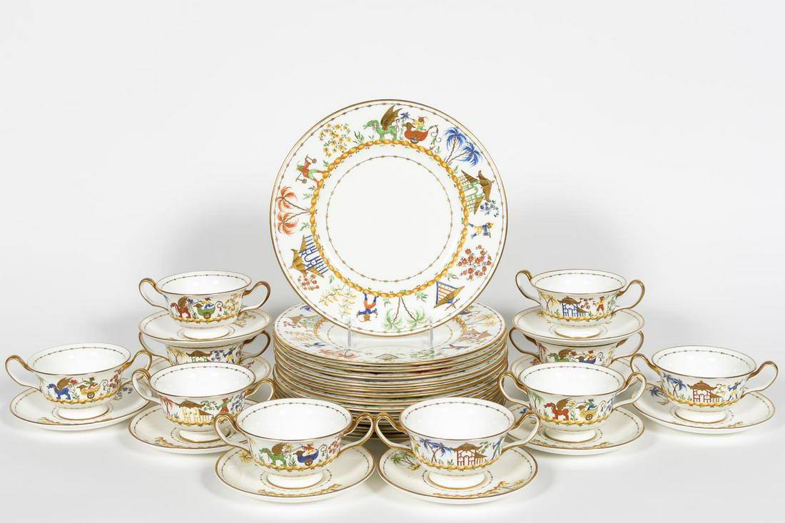 33 PC TIFFANY LE TALLEC "CIRQUE CHINOIS" SERVICE (1 of 13)