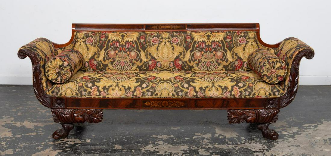 EARLY 20TH C., CLASSICAL REVIVAL MAHOGANY SOFA (1 of 6)