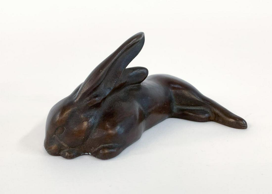 PETER HAYWARD, BRONZE RABBIT PAPERWEIGHT, 1945 (1 of 7)