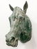 20TH C., PATINATED TIN ARCHITECTURAL HORSE HEAD - 2