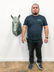 20TH C., PATINATED TIN ARCHITECTURAL HORSE HEAD - 3