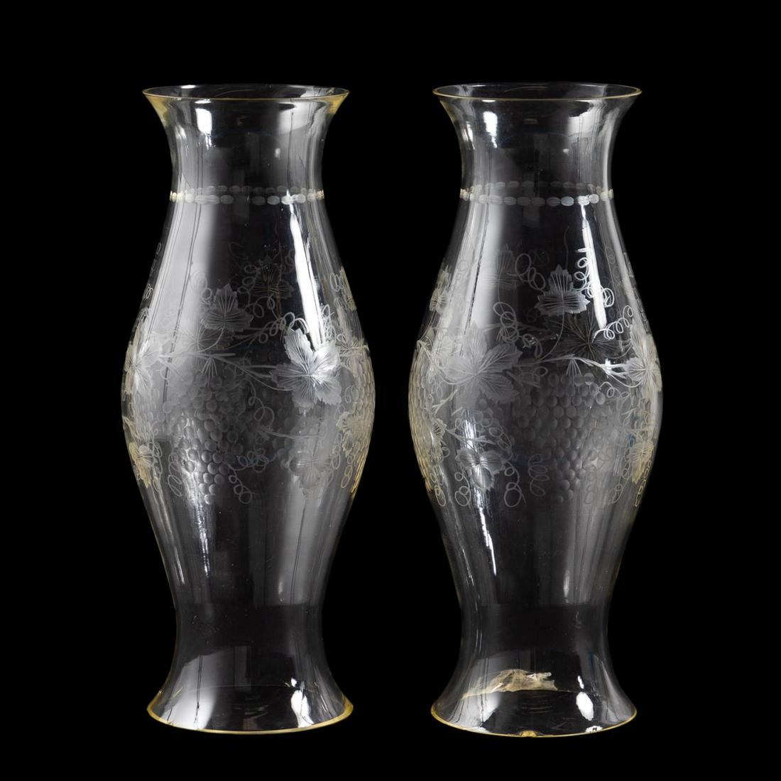 Etched glass hurricane shades deals