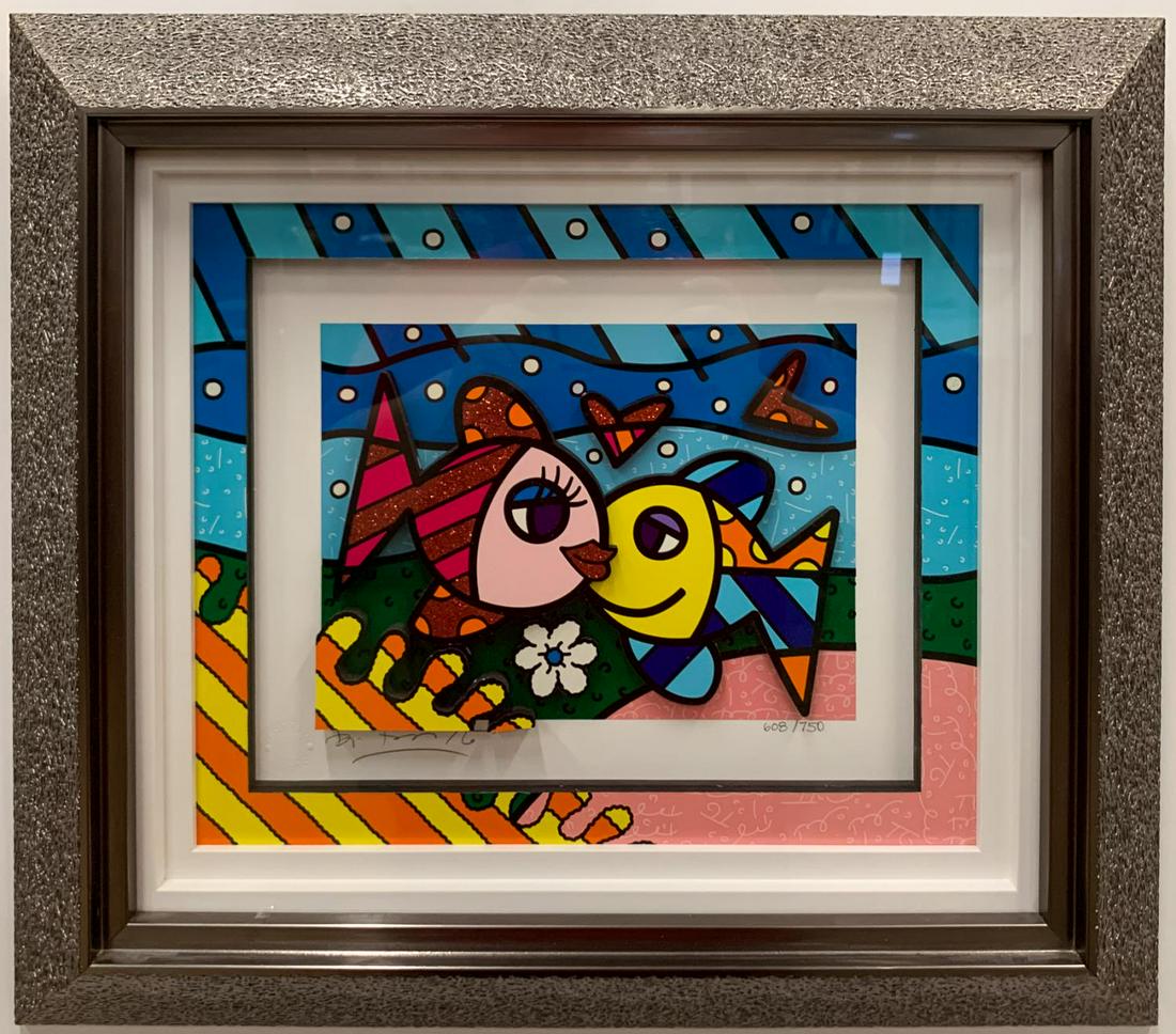 ROMERO BRITTO, "HAPPY DAYS" 3-D MIXED MEDIA, 2016 (1 of 6)