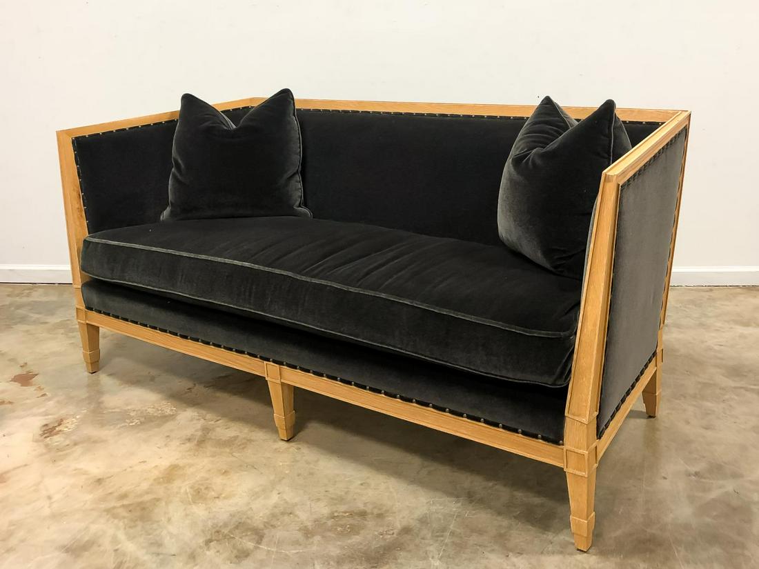 MATTALIANNO MOHAIR CERUSED OAK UPHOLSTERED SOFA (1 of 7)