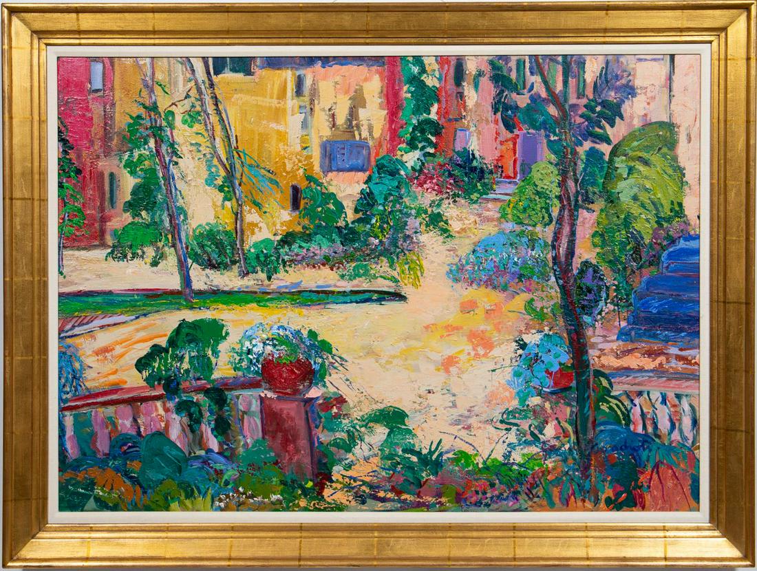 BEATRIZ CANDIOTI, TROPICAL GARDEN ACRYLIC PAINTING (1 of 4)