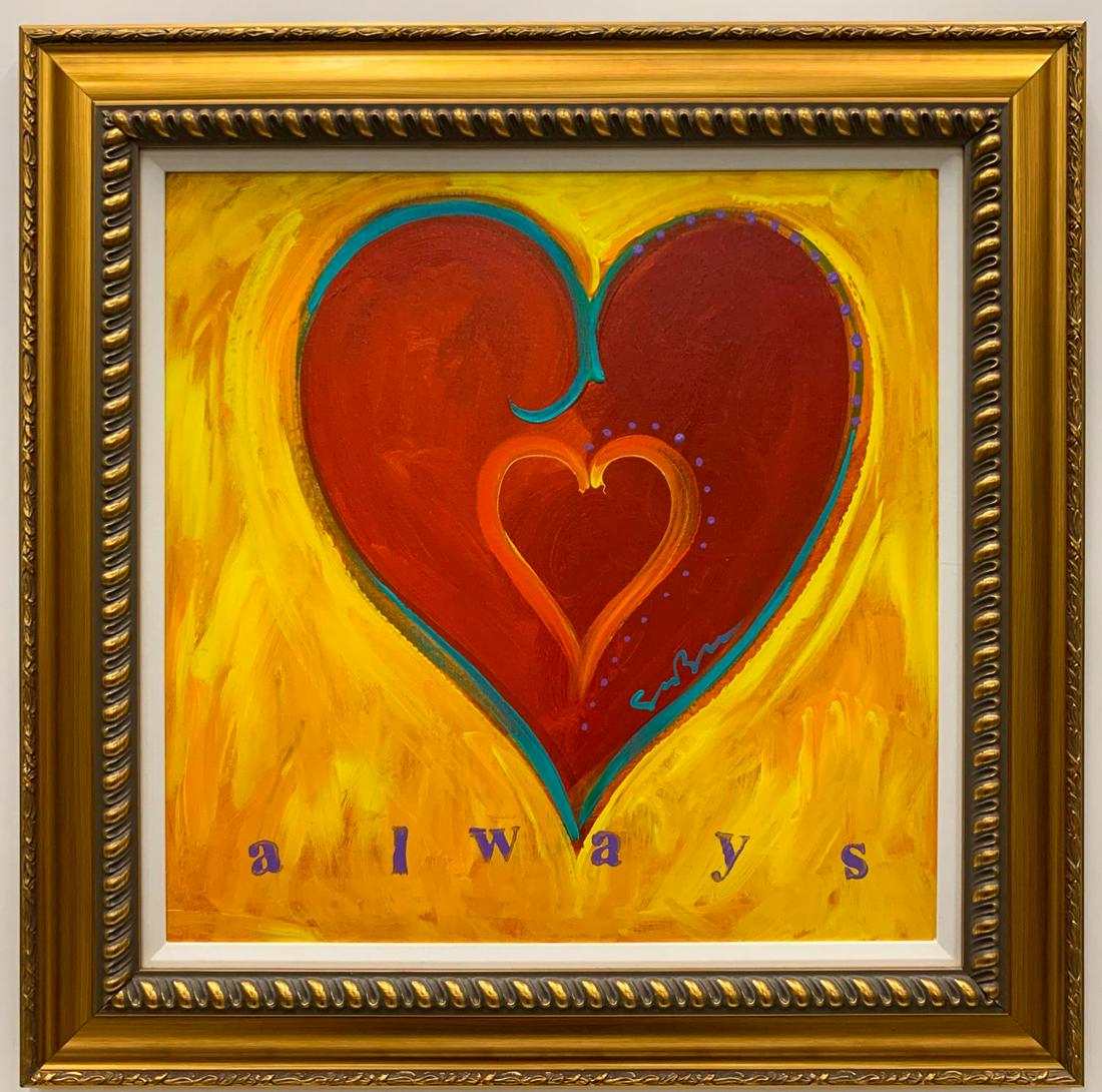 SIMON BULL "ALWAYS IN MY HEART I" LARGE ACRYLIC (1 of 7)