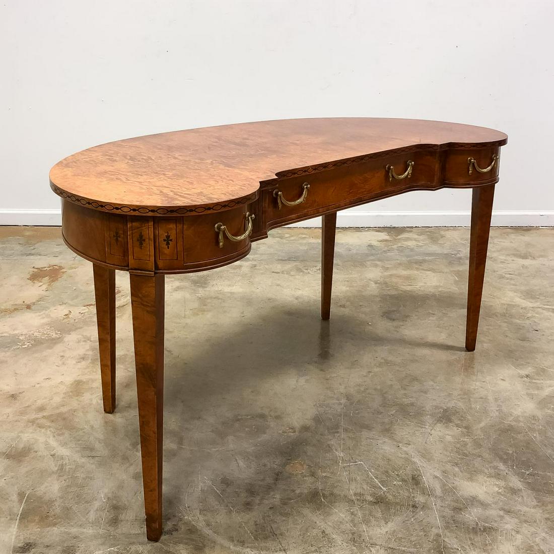 ATTR: FRANCESCO MOLON ITALIAN BURLWOOD KIDNEY DESK (1 of 7)