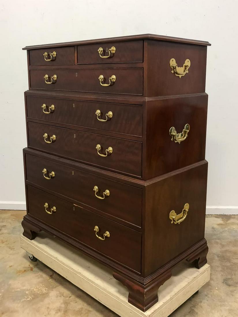 BAKER HISTORIC CHARLESTON MAHOGANY CHEST-ON-CHEST (1 of 7)