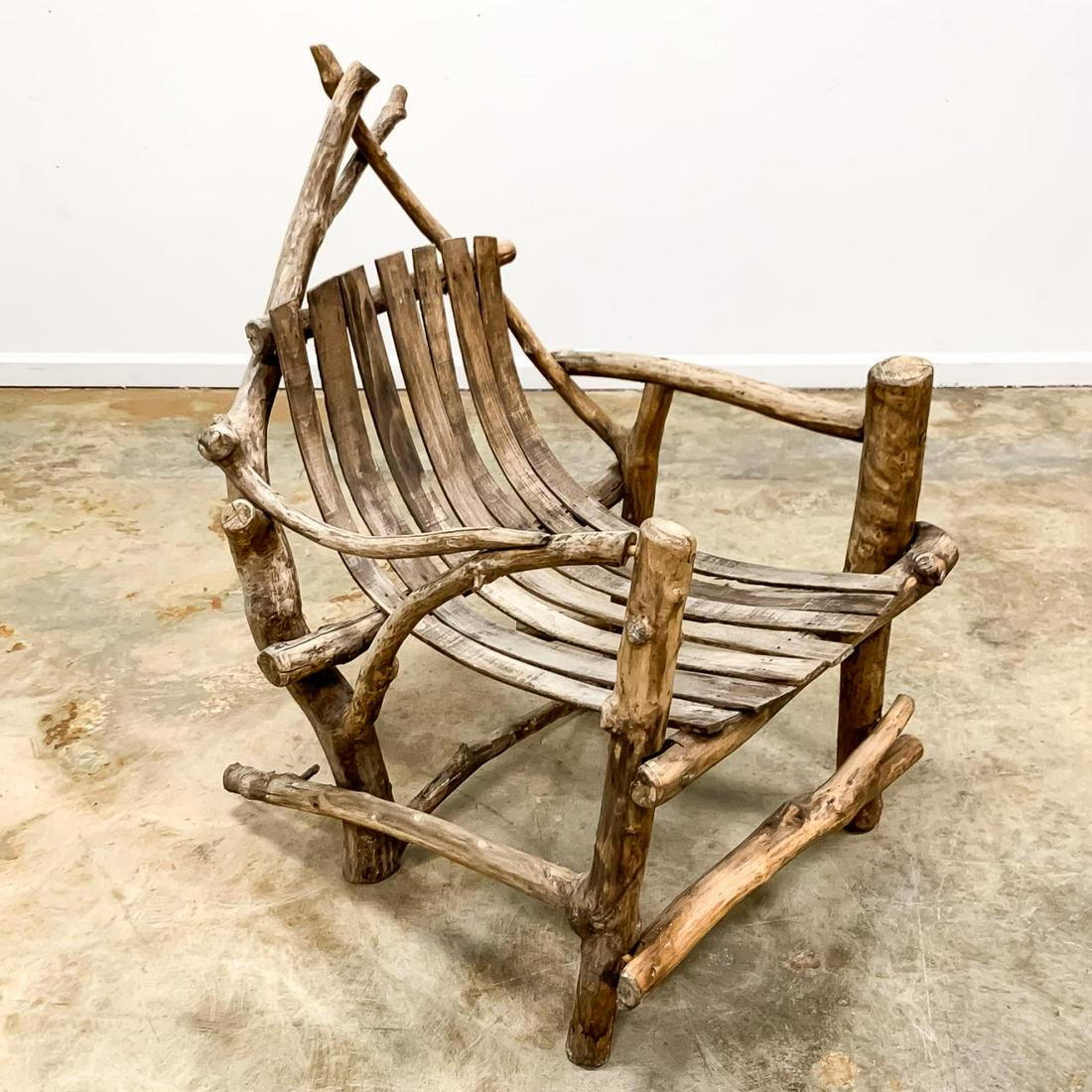 RUSTIC APPALACHIAN TWIG BENTWOOD LOUNGE CHAIR (1 of 5)