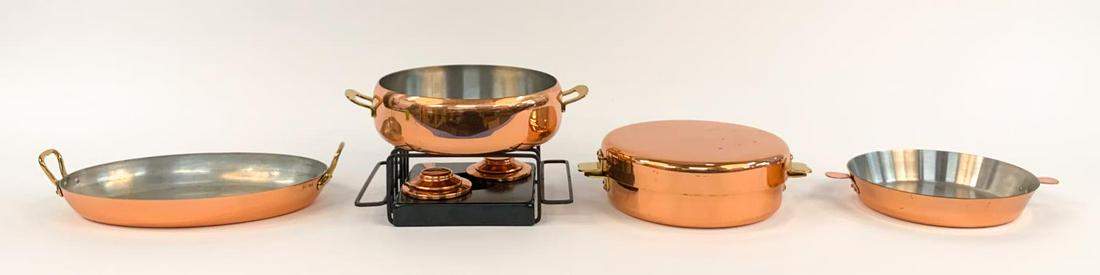 ASSORTED MODERN COPPER COOKWARE AND BAKEWARE, 6PC (1 of 8)