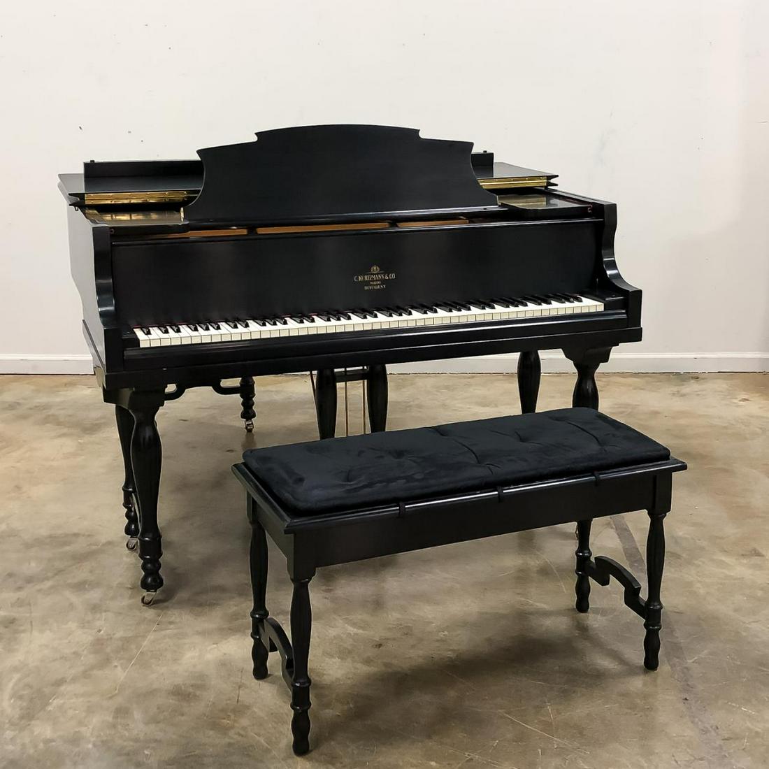 C. Kurtzmann Co. Baby Grand Piano And Bench