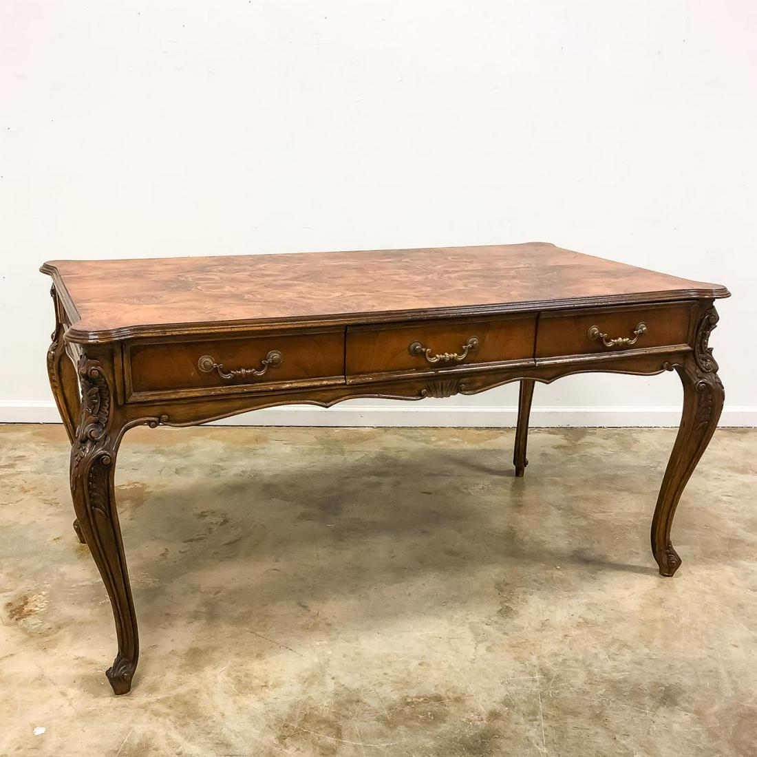20TH CENTURY REGENCE STYLE WALNUT BUREAU PLAT (1 of 7)