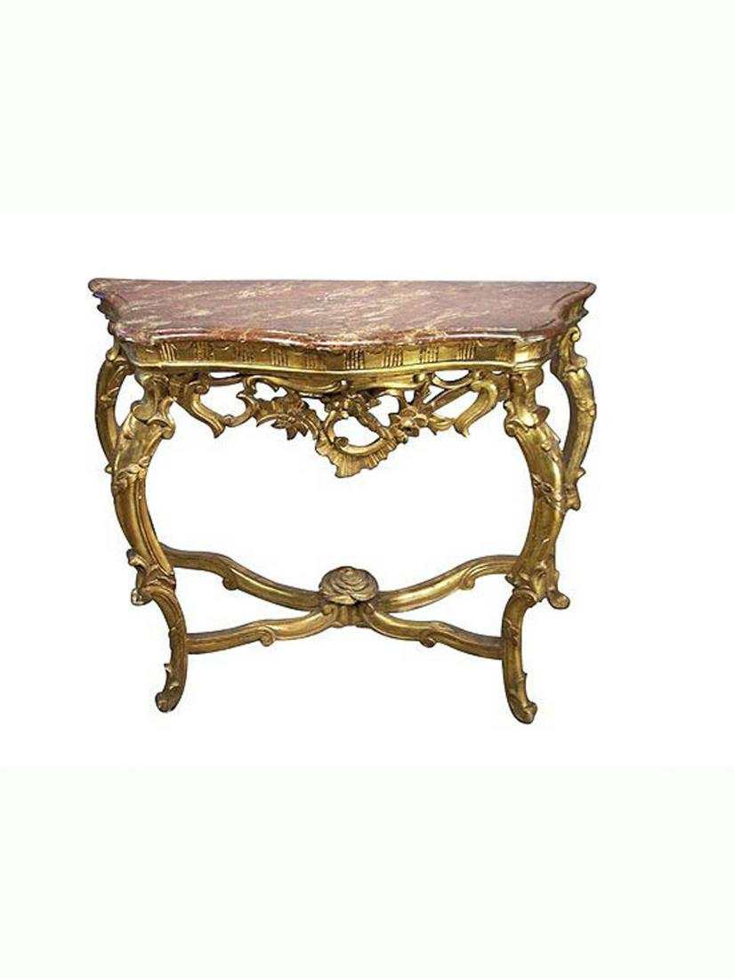 19TH C. ITALIAN ROCOCO STYLE CONSOLE TABLE (1 of 5)