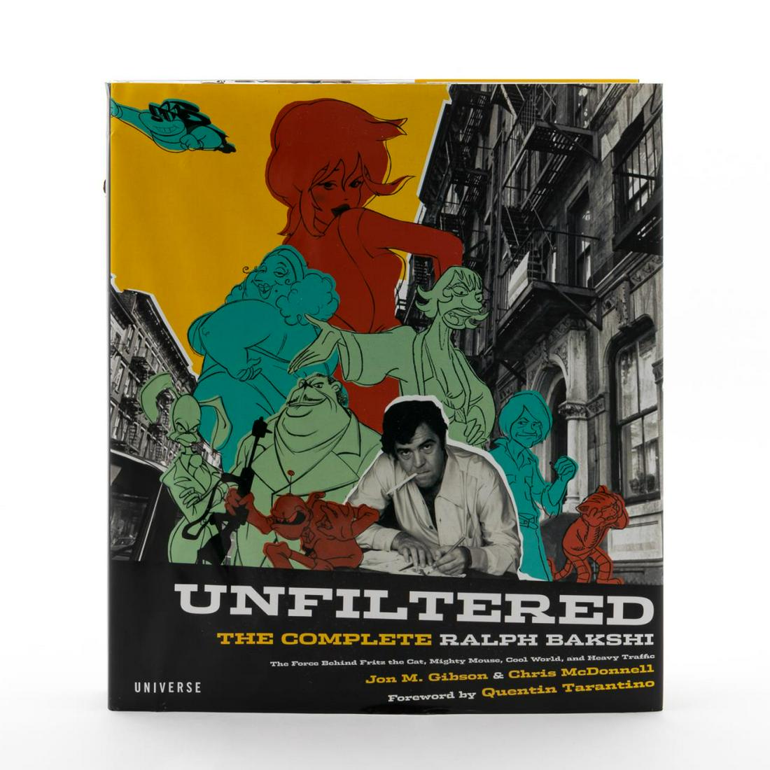 RALPH BAKSHI, "UNFILTERED" SIGNED & INSCRIBED BOOK: Unfiltered, The Complete Ralph Bakshi," First Edition, 2008. By John M. Gibson & Chris McDonnell, signed by Bakshi on title page and with an original pen & ink character drawing, forward by Quentin Ta
