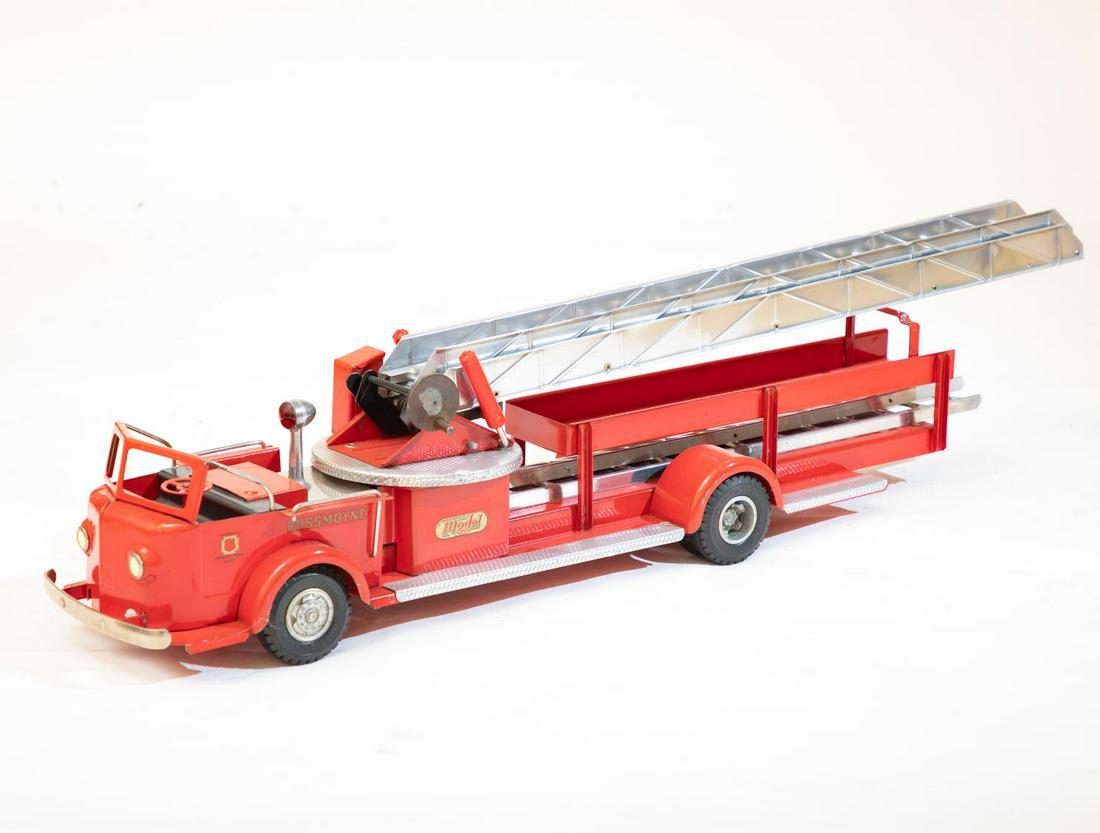 Three Red Aerial Ladder Fire Trucks by Doepke (1 of 3)