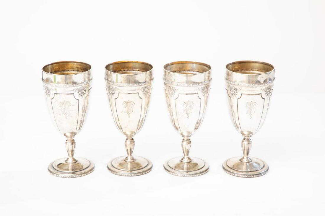 Set of Four Sterling Goblets (1 of 5)