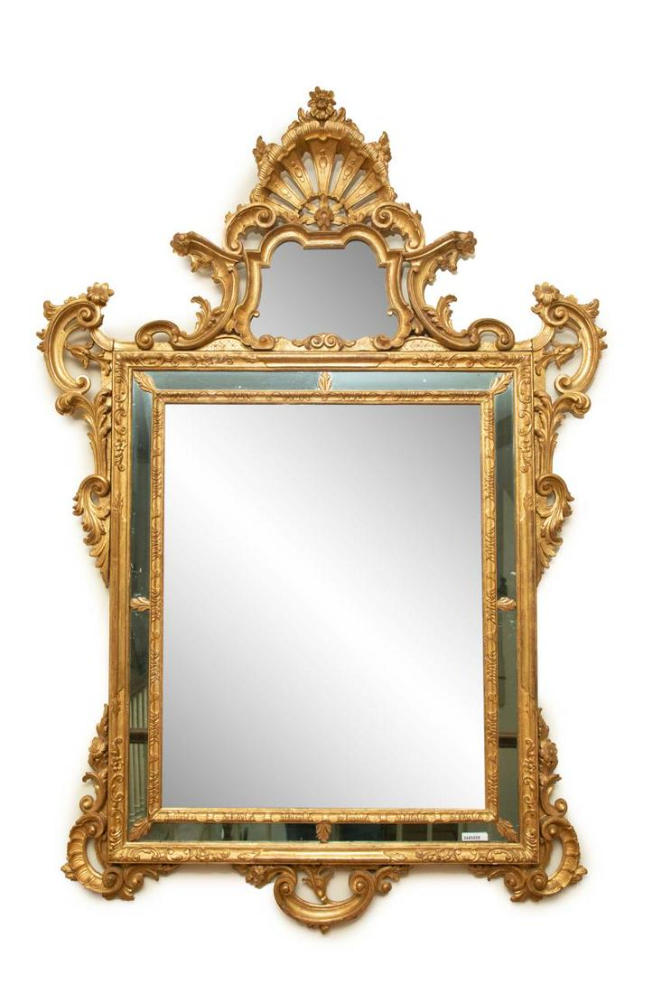 Italian Baroque Style Giltwood Wall Mirror (1 of 4)