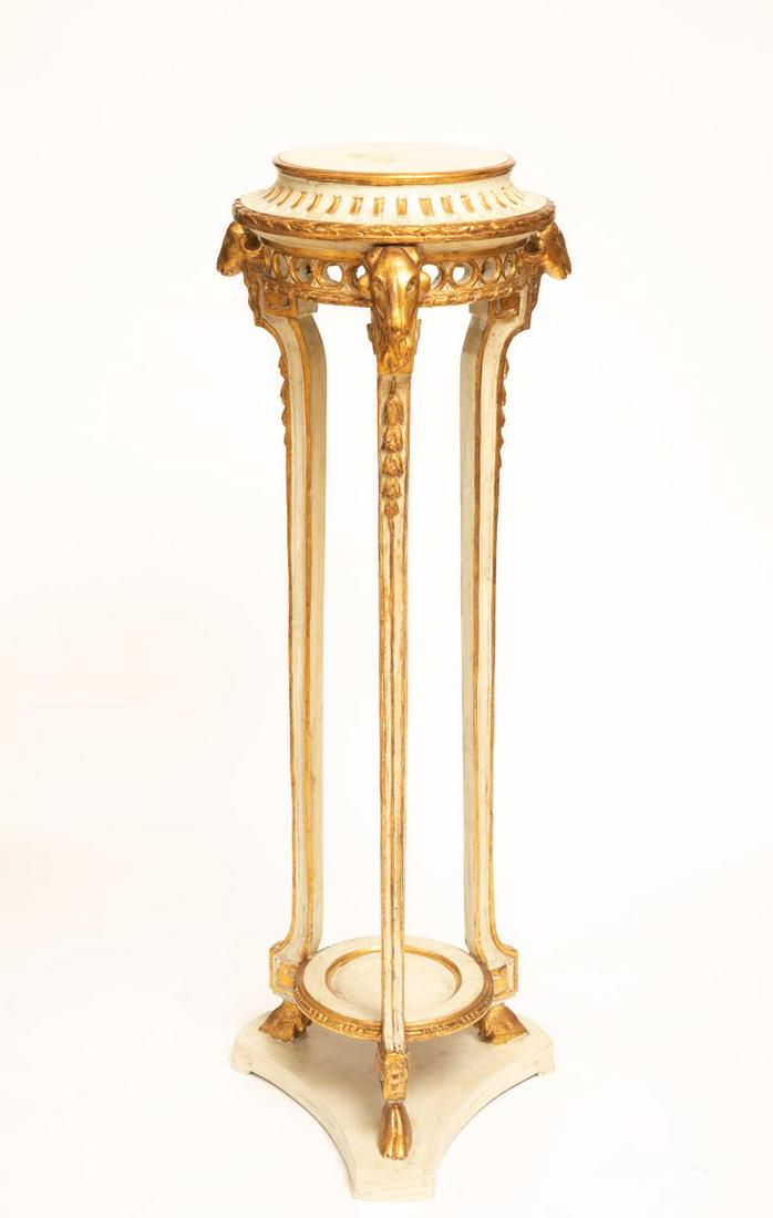 Neoclassical Style Paint Decorated Plant Stand (1 of 5)