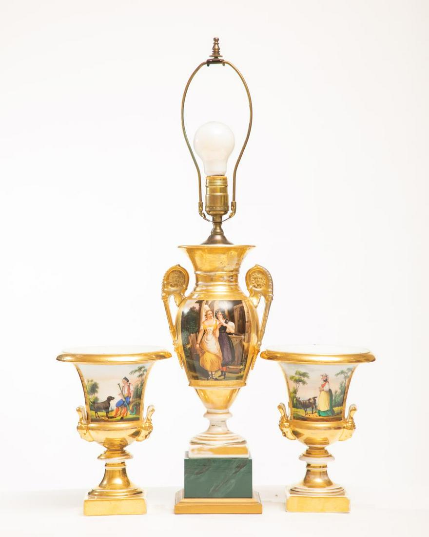 Group of Three Pieces of Old Paris Porcelain (1 of 7)