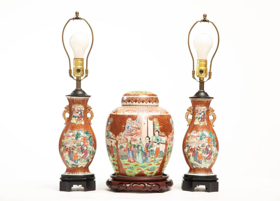 Three Rose Mandarin Chinese Export Porcelains (1 of 6)