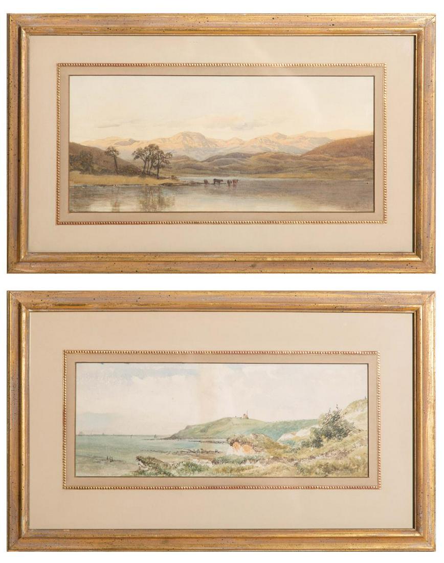 Pair of English Framed & Matted Watercolors (1 of 6)