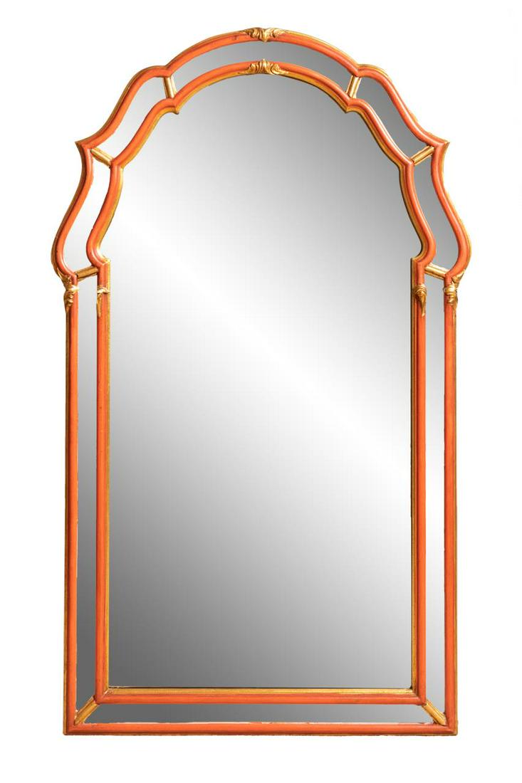 Red Painted & Gilt Framed Wall Mirror (1 of 4)