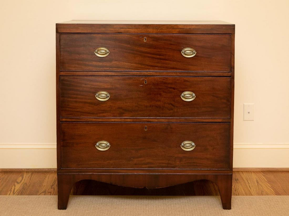 19th c. English Hepplewhite Style Mahogany Chest (1 of 4)