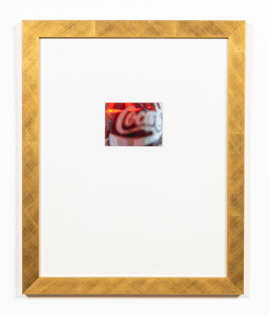 JOHN SUMNER, COKE BOTTLE STILL LIFE PHOTO, FRAMED: John Sumner (American/Georgia, 20th century). "Coca Cola", c-print. Apparently unsigned. Note: Sumner's work is in the collection of the Museum of Contemporary Art Georgia. Approx. 20.25" x 16.5" (fra