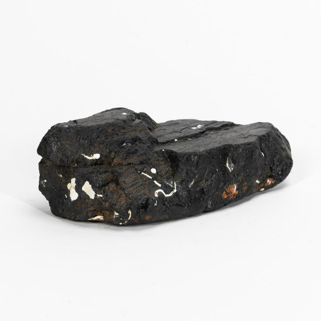 RMS CARPATHIA, SALVAGED SINGLE PIECE OF COAL: RMS Carpathia, Cunard Line, maiden voyage May 5, 1903; sunk July 15, 1918. Salvaged single piece of irregular coal. On average a Cunard Line ocean liner would use 1,050 tons of coal per day. Unmarked.