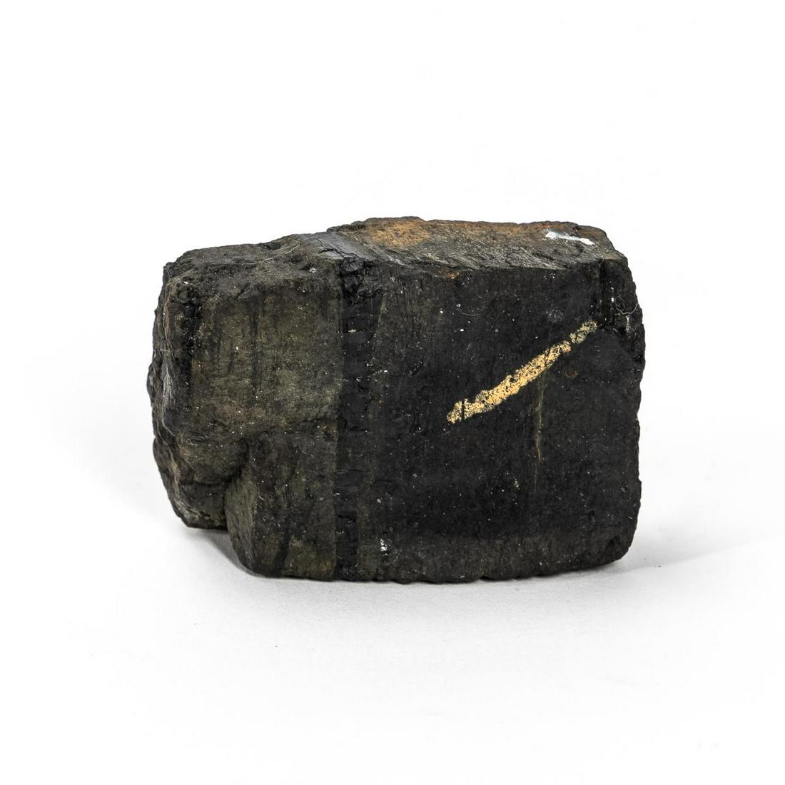 RMS CARPATHIA, SALVAGED SINGLE PIECE OF COAL: RMS Carpathia, Cunard Line, maiden voyage May 5, 1903; sunk July 15, 1918. Salvaged single piece of irregular coal. On average a Cunard Line ocean liner would use 1,050 tons of coal per day. Unmarked.