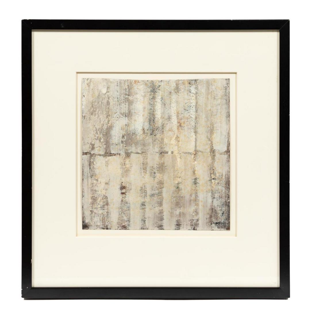 EDWARD ROSS, ABSTRACT MIXED MEDIA ON PAPER, FRAMED: Edward Ross (American/Georgia, 1926-1976). "Abstract" -1967, mixed media on paper. Signed and dated lower right. Note: Born in South Carolina, Edward Ross was head of the painting department at the At